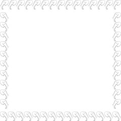 Fototapeta premium Cute elephant hand drawn frame. African elephant. Wildlife animal on white background