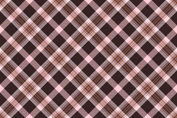 Valentines day check background pattern, stroke seamless vector plaid. Close-up tartan fabric textile texture in dark and light colors.