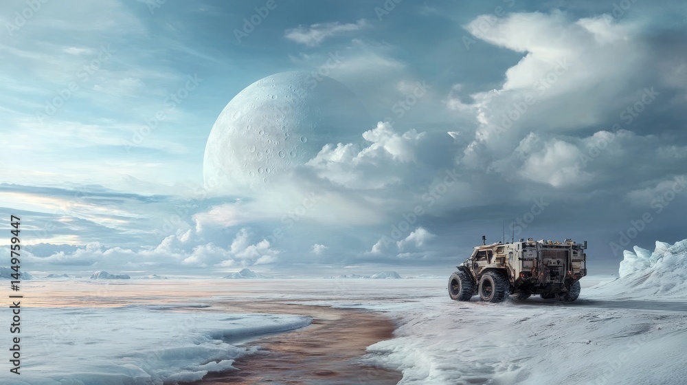 Poster unveiling geological secrets through modern spacecraft and robotics is the focus of lunar exploratio