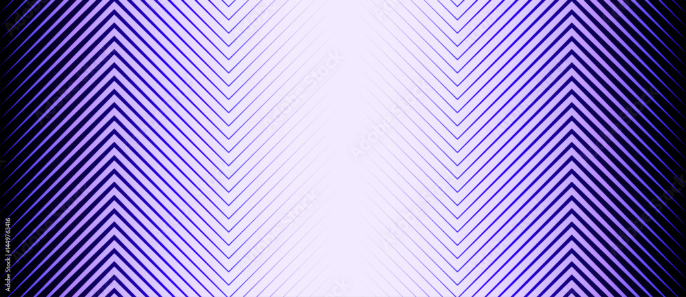 Poster Black and purple colors background with lines in zigzag. Chevron abstract pattern for game cover.
