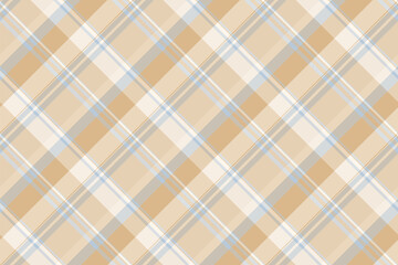 Manufacture fabric tartan texture, christmas background plaid seamless. Model pattern check vector textile in light and pastel colors.