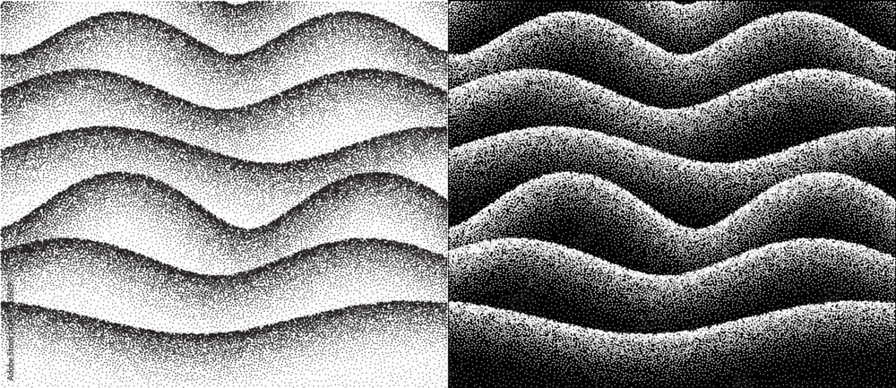 Fototapete abstract spotted background with stipple effect. grunge wallpaper with hill style. black dots on a w