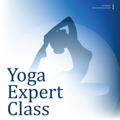 Yoga Class social media background template
