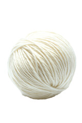 Isolated Off White Wool Ball