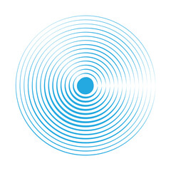 Blue Water Rings Circular Motion