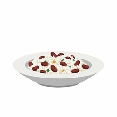 Bowl of beans and rice