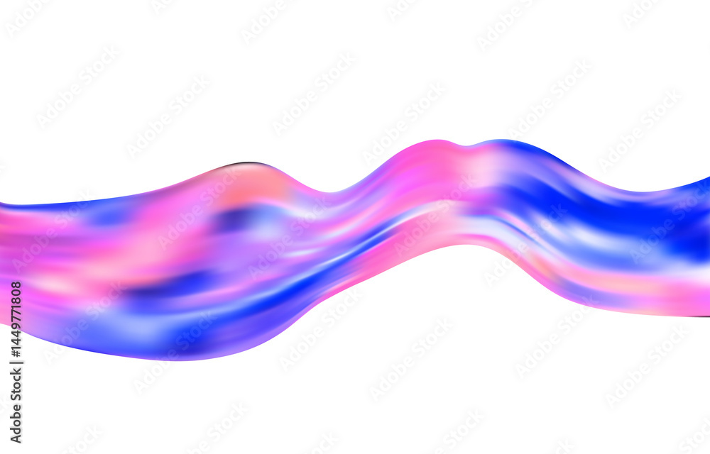 Poster abstract holographic wave.flow iridescent fluid.dynamic spectrum ribbon.