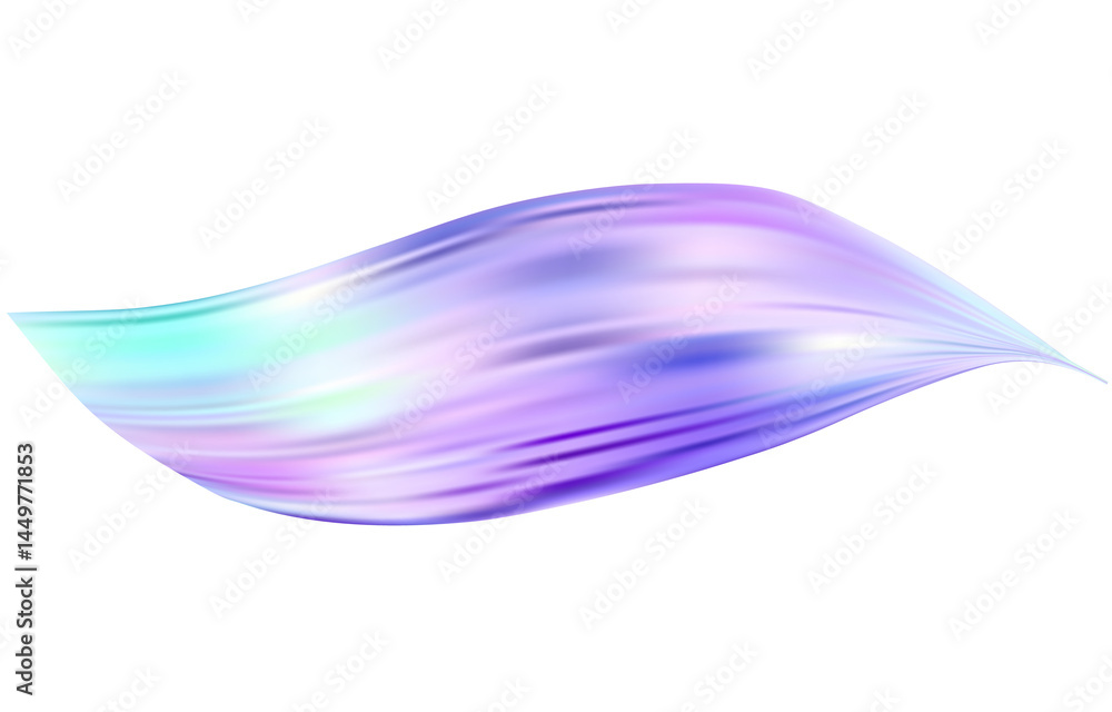 Poster abstract holographic wave.flow iridescent fluid.dynamic spectrum ribbon.