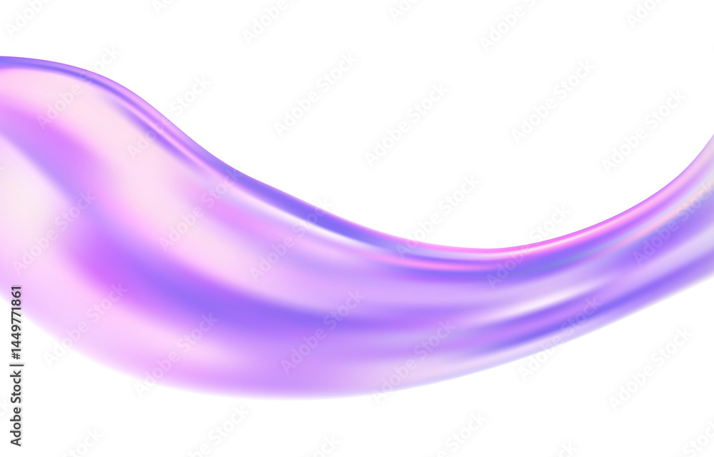 Aufkleber abstract holographic wave.flow iridescent fluid.dynamic spectrum ribbon.