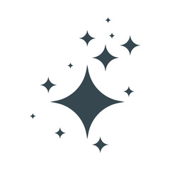 Clean Star Black Icon