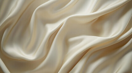 Obraz premium Creamy silk fabric drapes elegantly