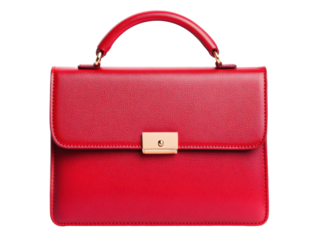 Elegant red handbag for stylish accessorizing in the fashion world, cut out
