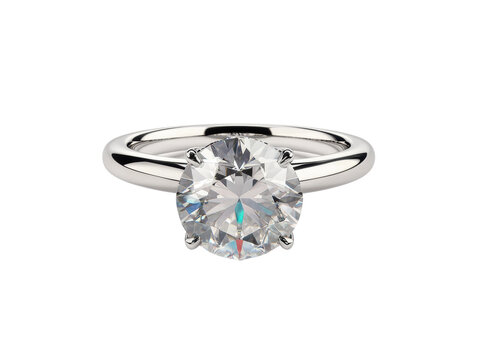 Elegant diamond engagement ring with a classic design for proposals, cut out