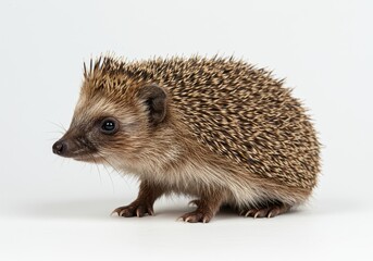 Fototapeta premium Adorable European Hedgehog Wildlife Animal Nature Photography cute cute fauna small brown white