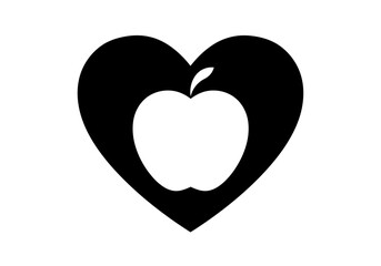 Heart-Shaped Apple A Symbol of Healthy Love and Wellness