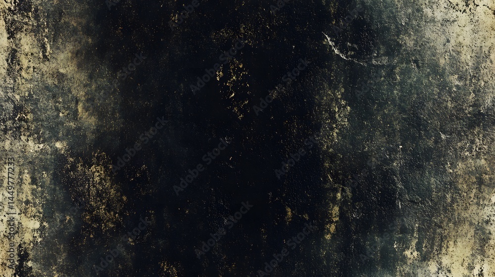 Poster textured surface with dark and light hues and varied patterns.