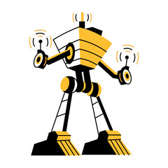 A hand drawn illustration of a robot 