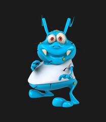 Fun 3D cartoon karateka bug