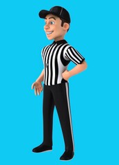 Fun 3D cartoon referee