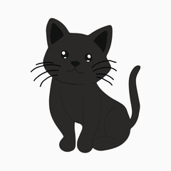 Cat cartoon isolated on white background. A collection of various poses of a cute variant cat. Cat vector illustration.