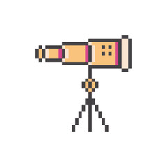 telescope space retro pixel art