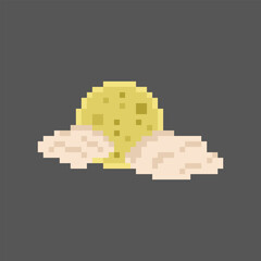 Obraz premium moon lunar retro pixel art