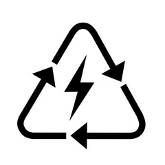 vector electronics recycling symbol with trendy design