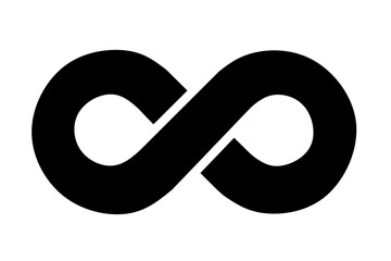 infinity symbol vector with trendy design