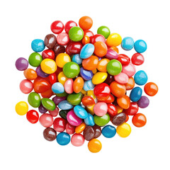 Obraz premium Colorful, round candies in a cluster.