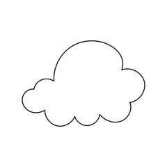 Set of cartoon cloud in a flat design. Fluffy white cartoon clouds in blue sky vector set. Cloudy day heaven. Cartoon cloudy fluffy