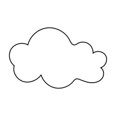 Set of cartoon cloud in a flat design. Fluffy white cartoon clouds in blue sky vector set. Cloudy day heaven. Cartoon cloudy fluffy