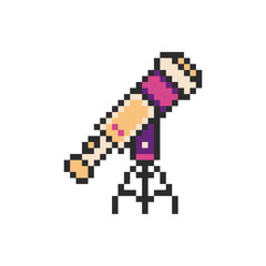 telescope space retro pixel art