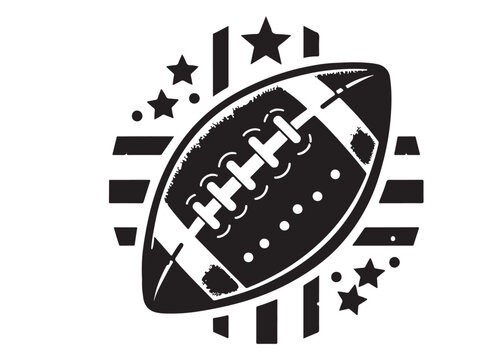 recommend clip art: American football logo silhouette vector, American football logo icon silhouette, american football player silhouette, black silhouette of a american football silhouette vector on white background 