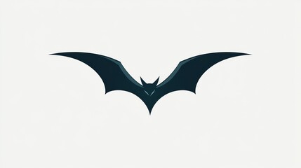 Obraz premium Dark Bat Silhouette Against Light Background