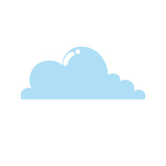 Set of cartoon cloud in a flat design. Fluffy white cartoon clouds in blue sky vector set. Cloudy day heaven. Cartoon cloudy fluffy