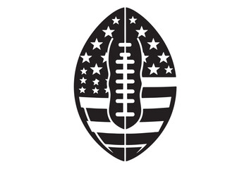 American football logo silhouette vector, American football logo icon silhouette, american football player silhouette, black silhouette of a american football silhouette vector on white background 