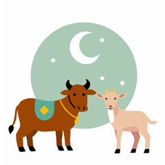 Qurban Animals Under the Crescent Moon