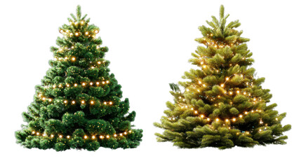 Fototapeta premium christmas tree isolated on white
