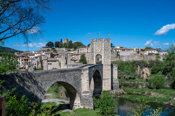 Beautiful town of Besalu in Spain