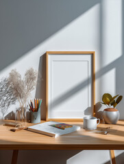 Minimalist Desk Frame Mockup