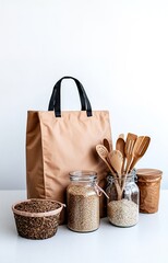 paper bag and basket