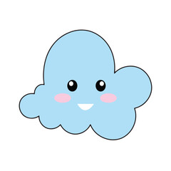 kawaii blue sky character elemeent cutes doodles stock design