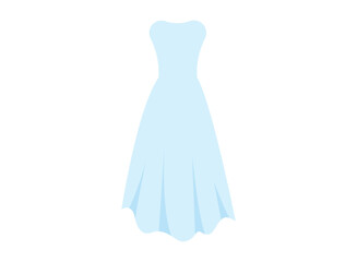 set of an Fashion Light Blue Dress Illustration