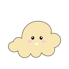 kawaii blue sky character elemeent cutes doodles stock design