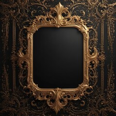 Elegant black & gold ornate background with shimmering details, VIP coupon design ,  rich,  geometric,  celebration