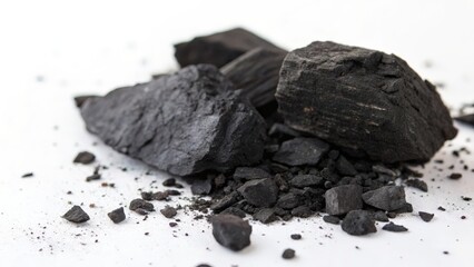 Black Charcoal Pieces