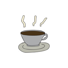 hand drawing coffee doodles element stock. Coffee stickers and barista characters.Coffee makers, kettles, brewing, arabica coffee, glass,espresso,cappuccino, beans.Graphic doodle minimalist retro icon