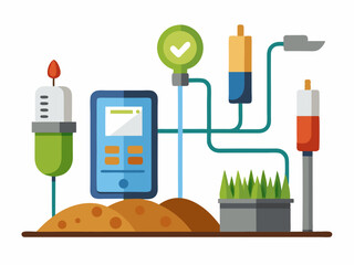 soil sample kit with sensors