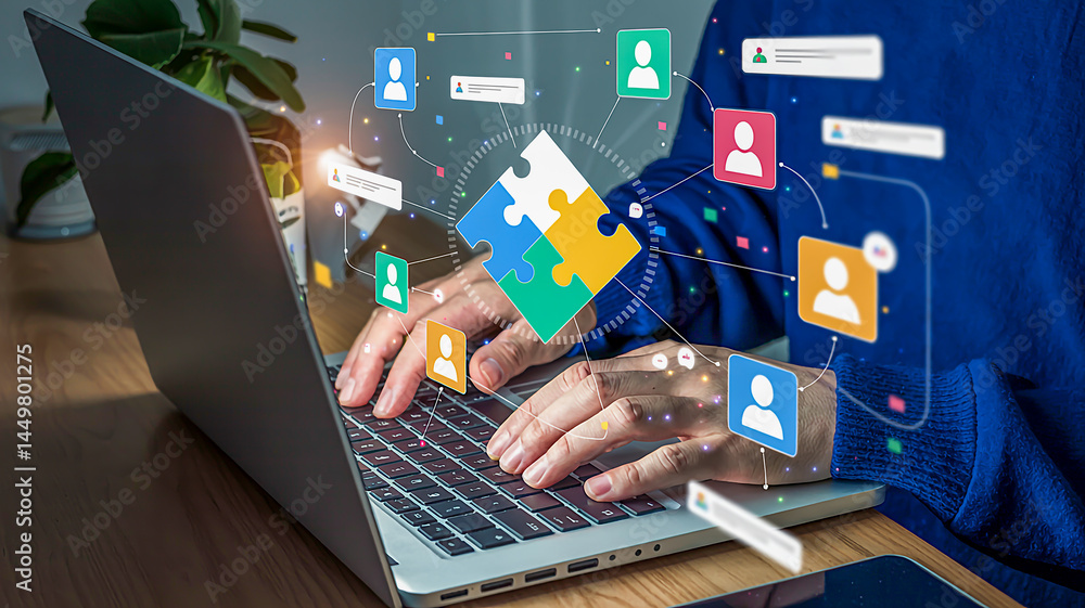 Poster team collaboration & knowledge sharing platform with project management forums