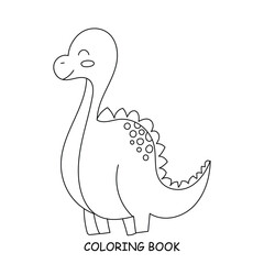 Black outline popular dinosaurus collection. education presschool, coloring book, kids